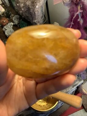 Large Golden healer crystal for collectors reiki meditation